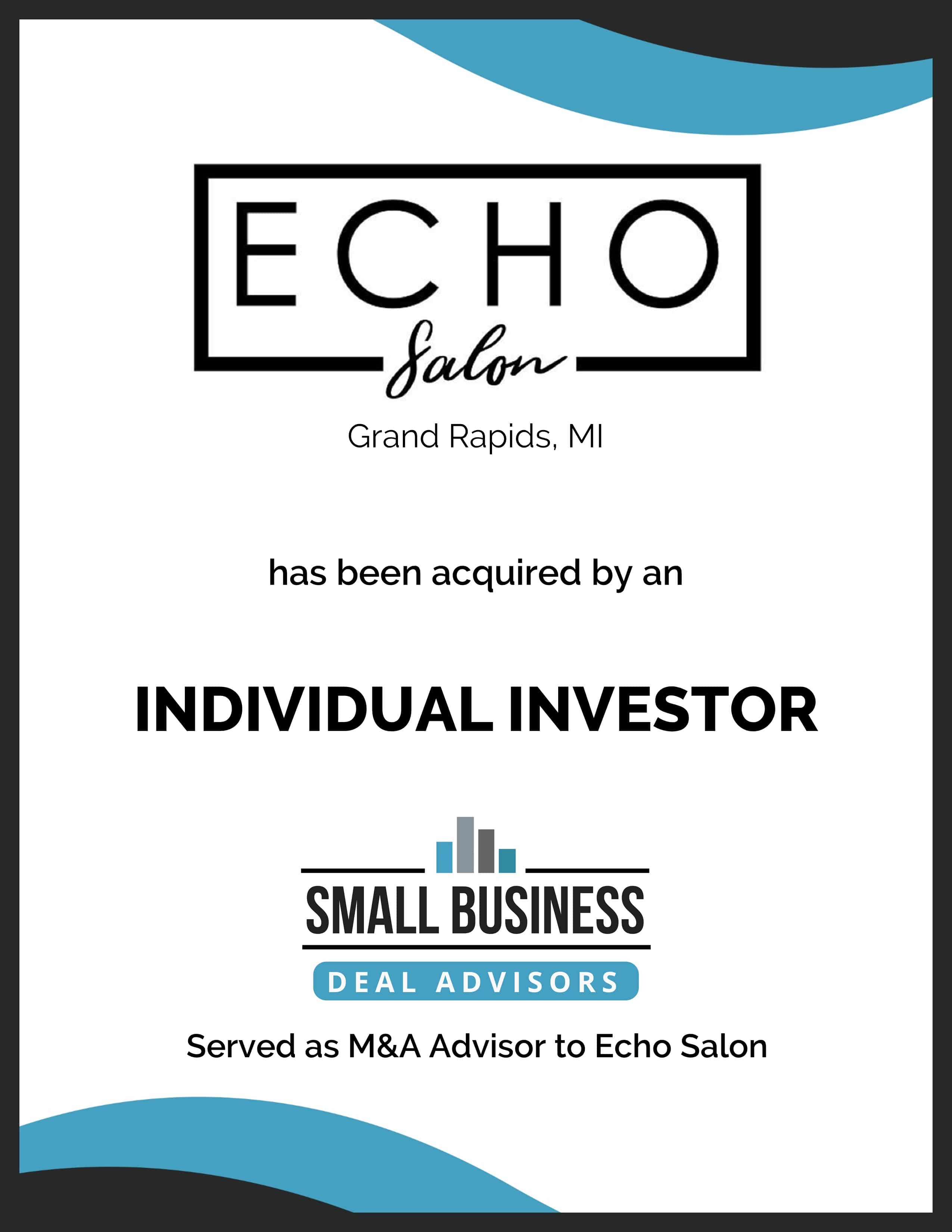 Echo Salon Sold to an Individual Investor
