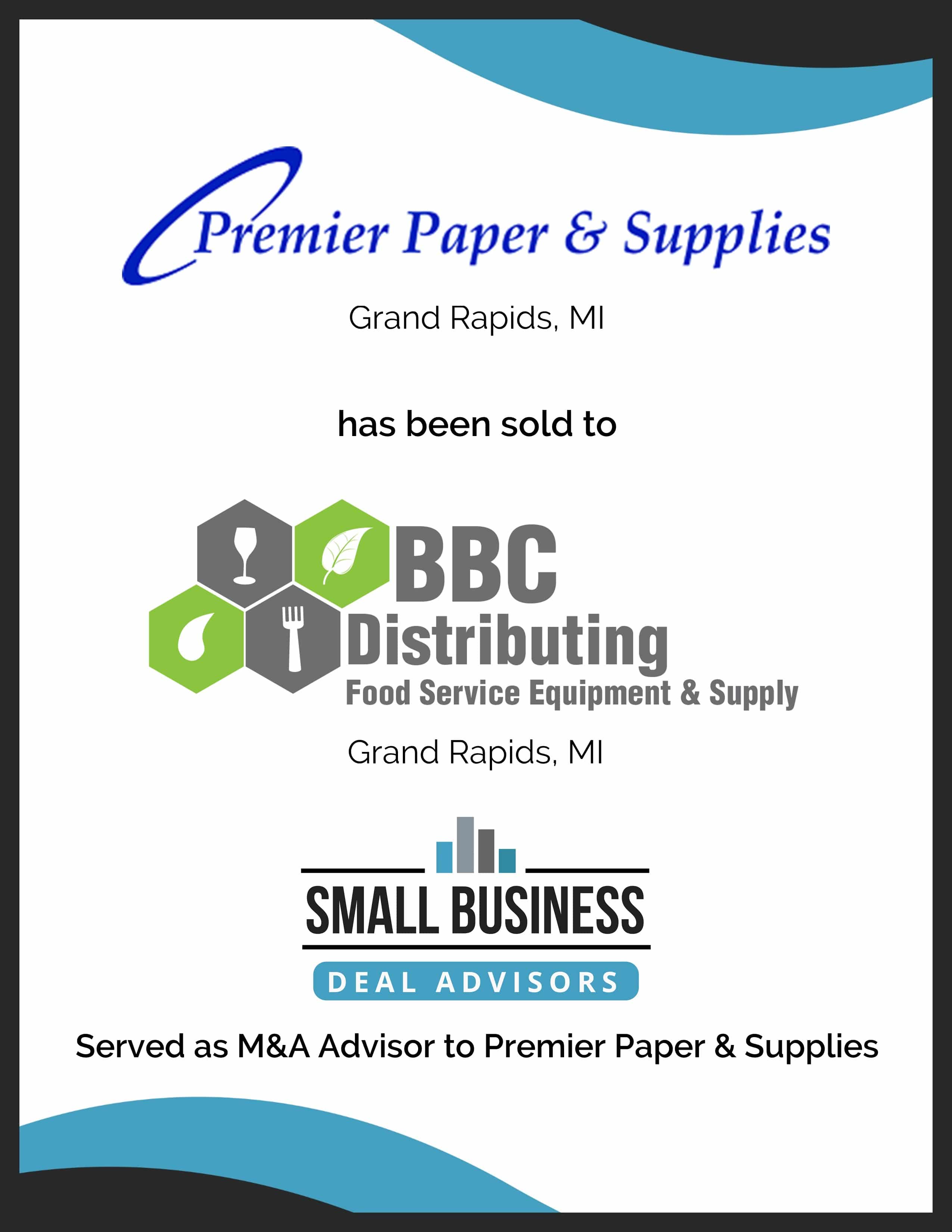 Premier Paper & Supplies has been sold to BBC Distributing