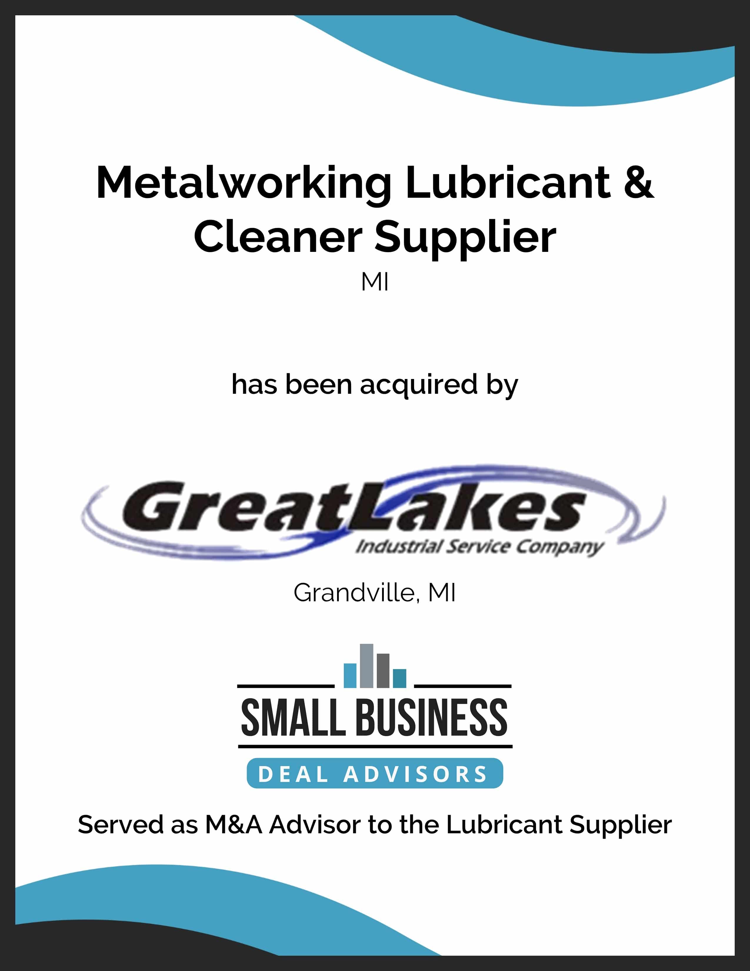 Great Lakes Industrial Services Invests in Metalworking Supplier