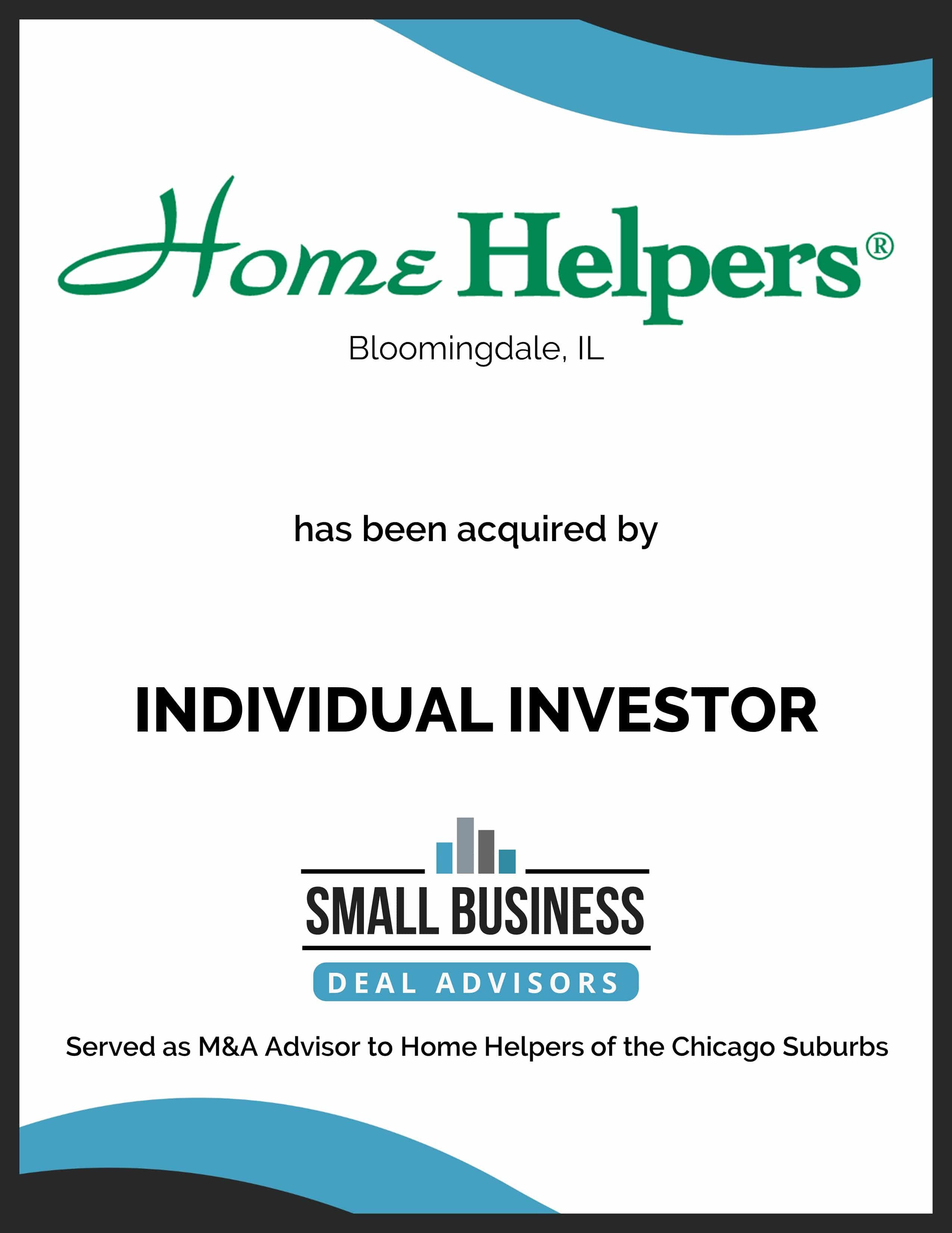 Home Helpers of the Chicago Suburbs Acquired by Individual Investor
